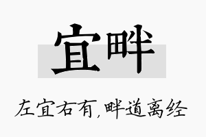 宜畔名字的寓意及含义