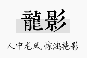 龙影名字的寓意及含义