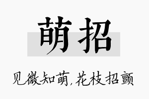 萌招名字的寓意及含义