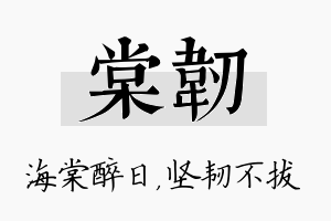 棠韧名字的寓意及含义