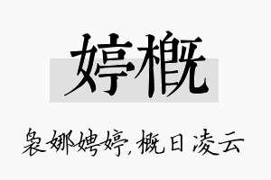 婷概名字的寓意及含义