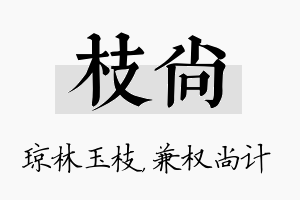 枝尚名字的寓意及含义