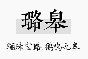 璐皋名字的寓意及含义