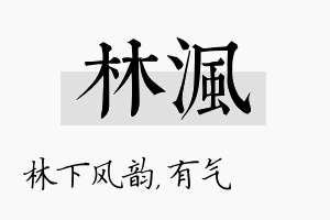 林沨名字的寓意及含义