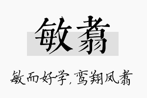 敏翥名字的寓意及含义