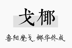 戈椰名字的寓意及含义