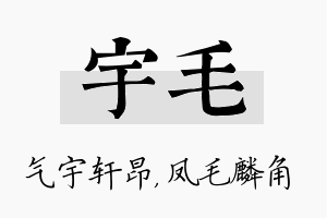 宇毛名字的寓意及含义