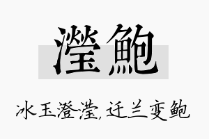 滢鲍名字的寓意及含义