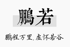 鹏若名字的寓意及含义