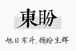 东盼名字的寓意及含义