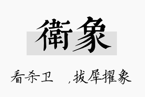 卫象名字的寓意及含义