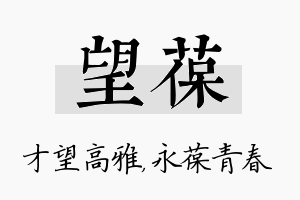 望葆名字的寓意及含义