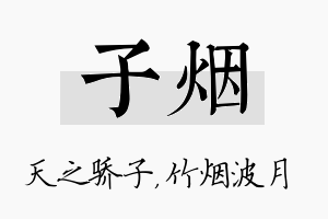 子烟名字的寓意及含义