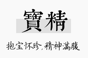 宝精名字的寓意及含义