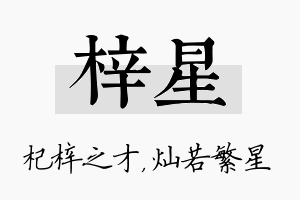 梓星名字的寓意及含义