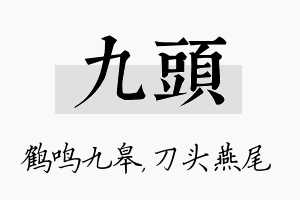 九头名字的寓意及含义