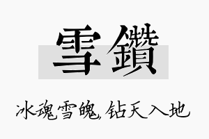 雪钻名字的寓意及含义