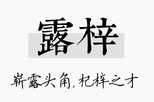 露梓名字的寓意及含义