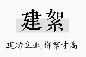 建絮名字的寓意及含义