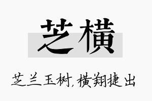 芝横名字的寓意及含义