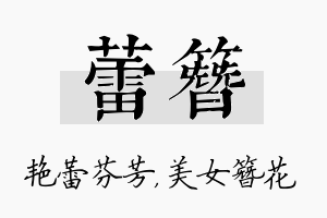 蕾簪名字的寓意及含义