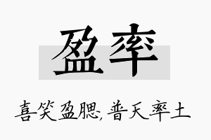 盈率名字的寓意及含义