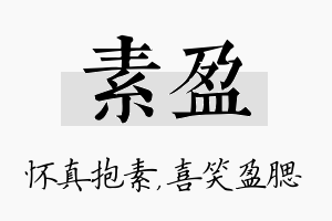 素盈名字的寓意及含义