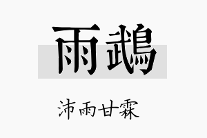 雨鹉名字的寓意及含义