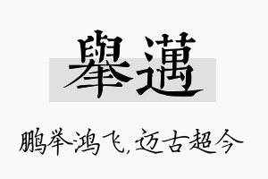 举迈名字的寓意及含义