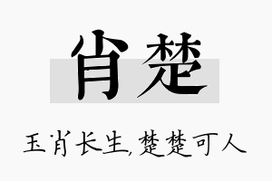 肖楚名字的寓意及含义