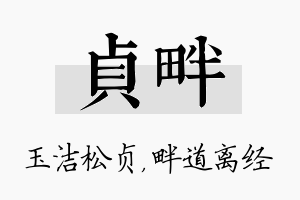 贞畔名字的寓意及含义