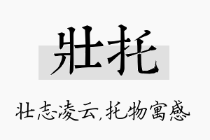 壮托名字的寓意及含义