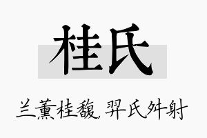 桂氏名字的寓意及含义