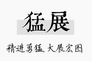 猛展名字的寓意及含义