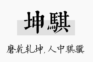 坤骐名字的寓意及含义