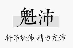 魁沛名字的寓意及含义