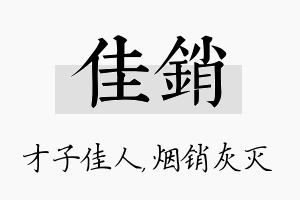 佳销名字的寓意及含义