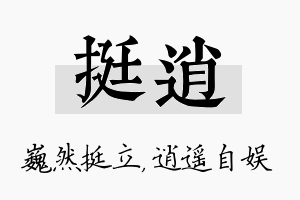 挺逍名字的寓意及含义