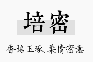 培密名字的寓意及含义