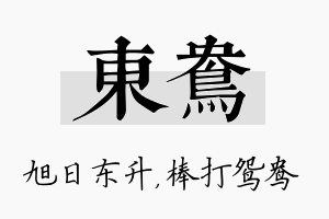 东鸯名字的寓意及含义