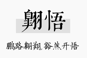 翱悟名字的寓意及含义