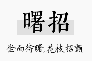 曙招名字的寓意及含义