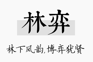 林弈名字的寓意及含义