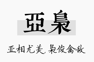 亚枭名字的寓意及含义