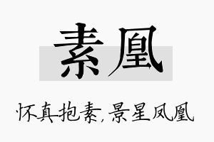 素凰名字的寓意及含义