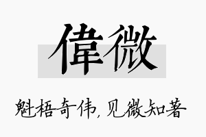 伟微名字的寓意及含义