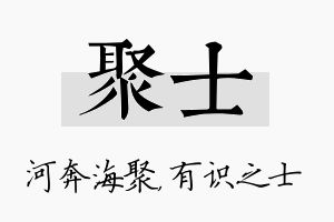 聚士名字的寓意及含义