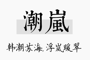 潮岚名字的寓意及含义