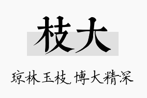 枝大名字的寓意及含义