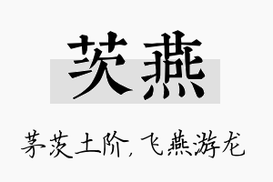 茨燕名字的寓意及含义